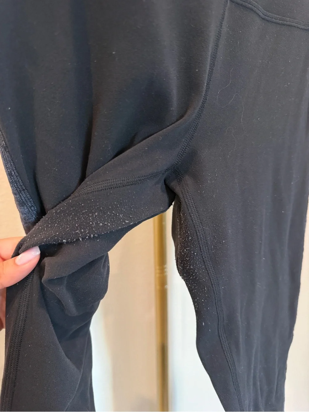 Lululemon Align leggings - high waist black leggings w velvet side trim (size 4)